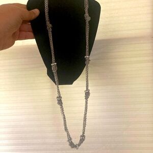Silver rhinestone necklace